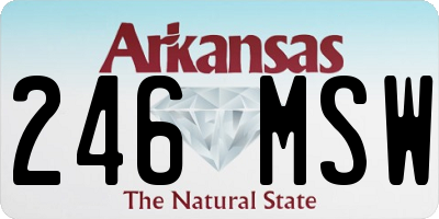 AR license plate 246MSW