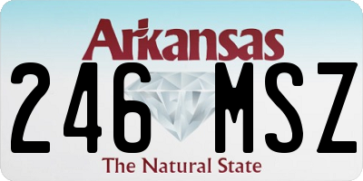 AR license plate 246MSZ