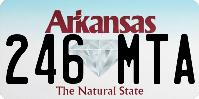 AR license plate 246MTA