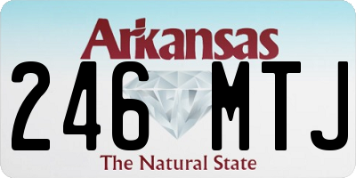 AR license plate 246MTJ