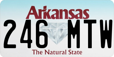 AR license plate 246MTW