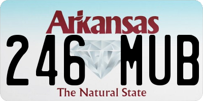 AR license plate 246MUB