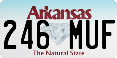 AR license plate 246MUF