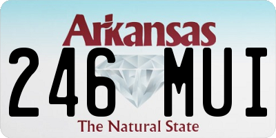 AR license plate 246MUI