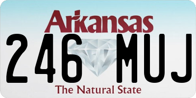 AR license plate 246MUJ