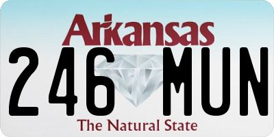 AR license plate 246MUN