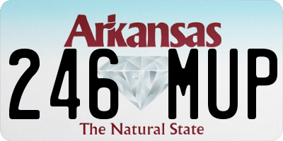 AR license plate 246MUP