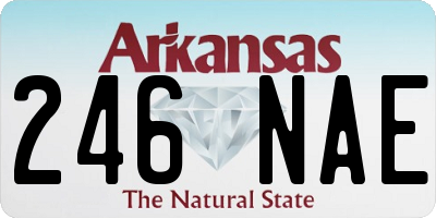 AR license plate 246NAE