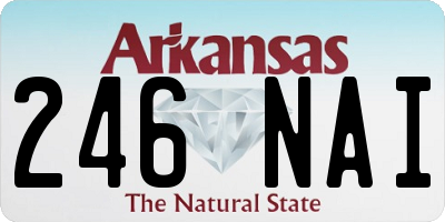 AR license plate 246NAI