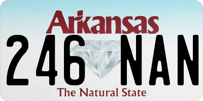 AR license plate 246NAN