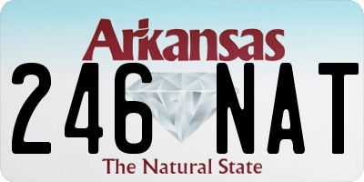 AR license plate 246NAT