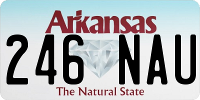 AR license plate 246NAU