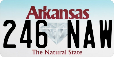 AR license plate 246NAW