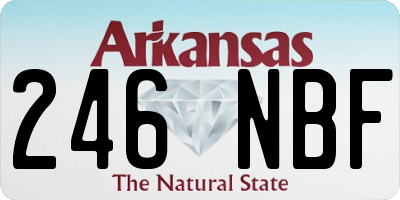 AR license plate 246NBF