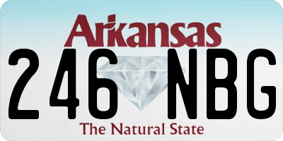 AR license plate 246NBG
