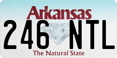 AR license plate 246NTL