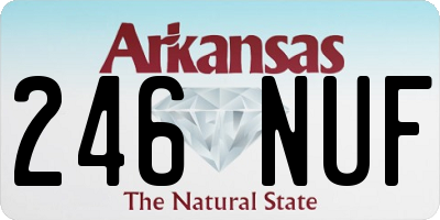 AR license plate 246NUF