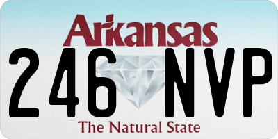AR license plate 246NVP