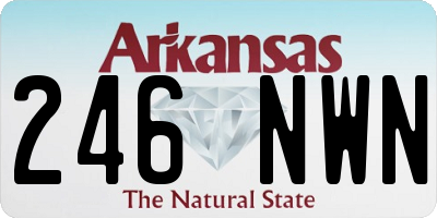 AR license plate 246NWN