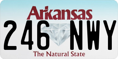 AR license plate 246NWY