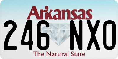 AR license plate 246NXO