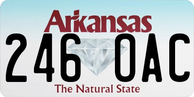 AR license plate 246OAC