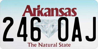 AR license plate 246OAJ