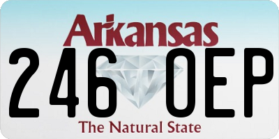 AR license plate 246OEP
