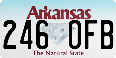 AR license plate 246OFB