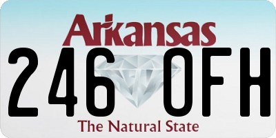 AR license plate 246OFH