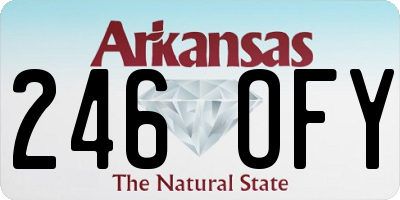 AR license plate 246OFY