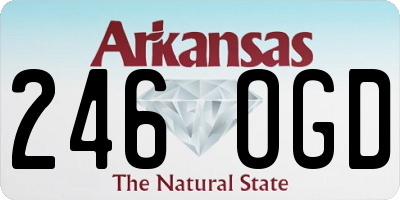 AR license plate 246OGD