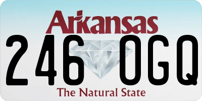 AR license plate 246OGQ