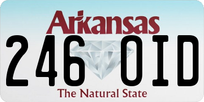 AR license plate 246OID