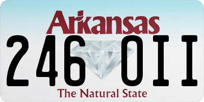 AR license plate 246OII