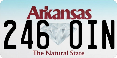 AR license plate 246OIN