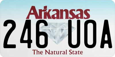 AR license plate 246UOA