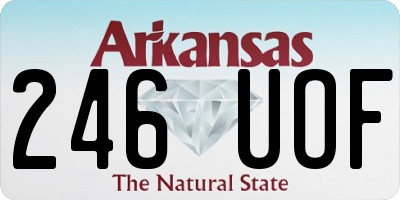 AR license plate 246UOF