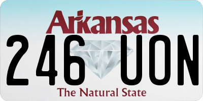 AR license plate 246UON
