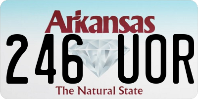 AR license plate 246UOR