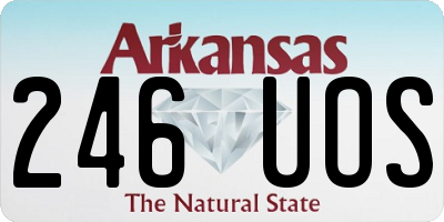 AR license plate 246UOS