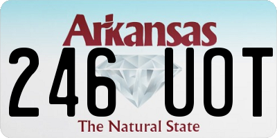 AR license plate 246UOT