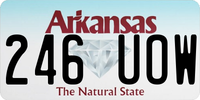 AR license plate 246UOW