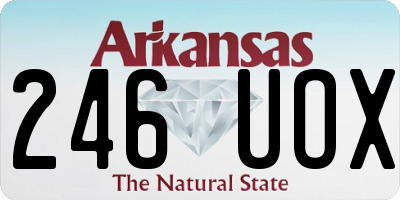 AR license plate 246UOX