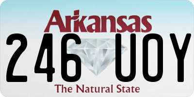 AR license plate 246UOY