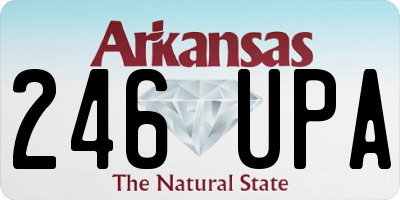 AR license plate 246UPA