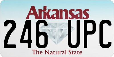 AR license plate 246UPC