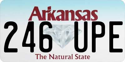 AR license plate 246UPE