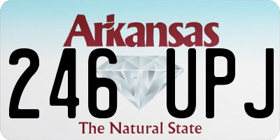 AR license plate 246UPJ