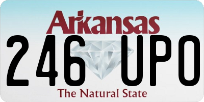 AR license plate 246UPO